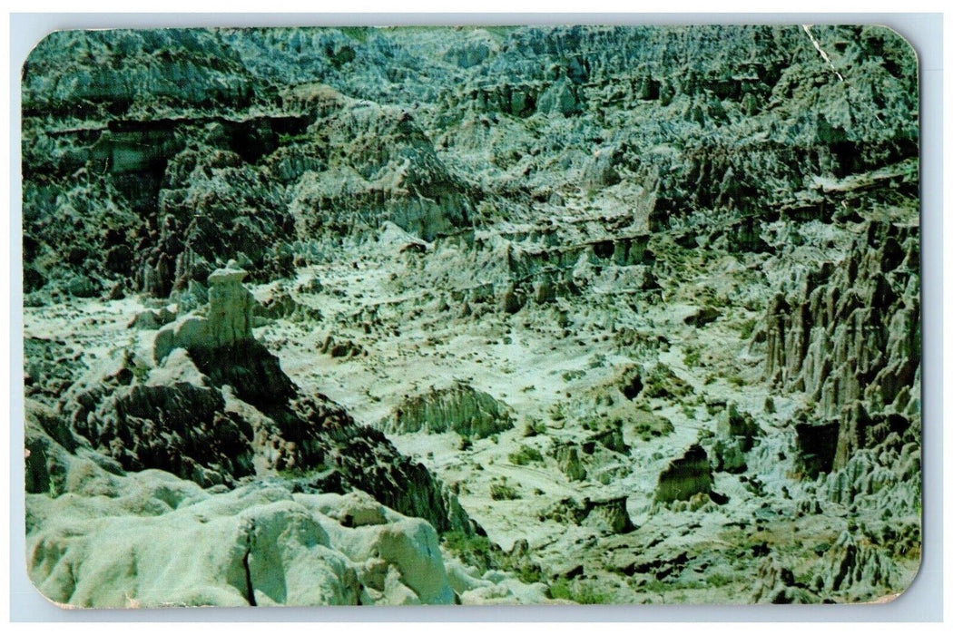 1959 Vista Hells Half Cliff Mountain Rocks Acre Wyoming Vintage Antique Postcard