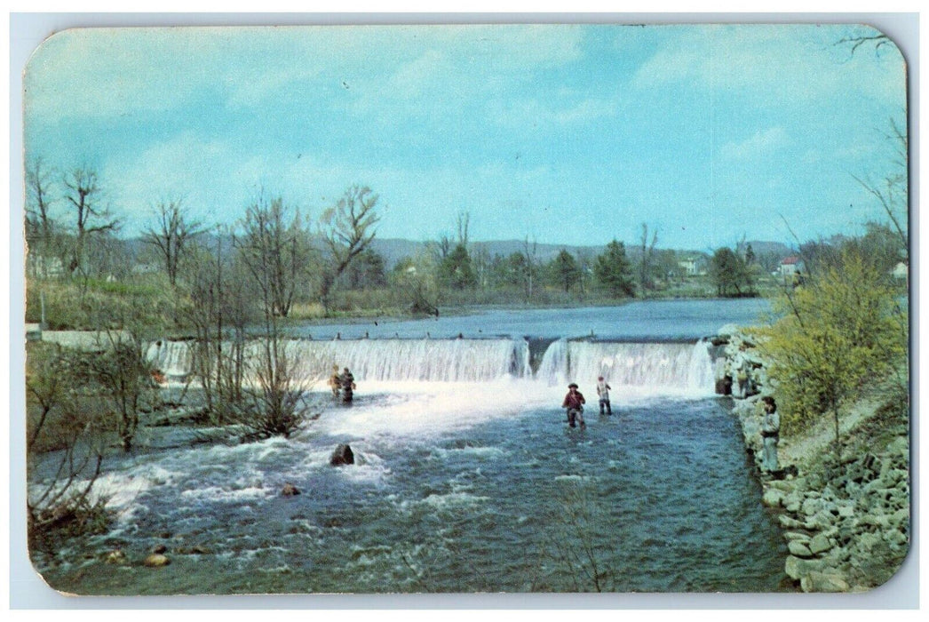 1953 Fishing Musconetcong River Anglers Dream Hackettstown New Jersey Postcard