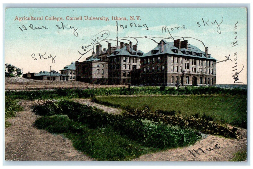 1909 Agricultural College Cornell University Ithaca New York NY Antique Postcard