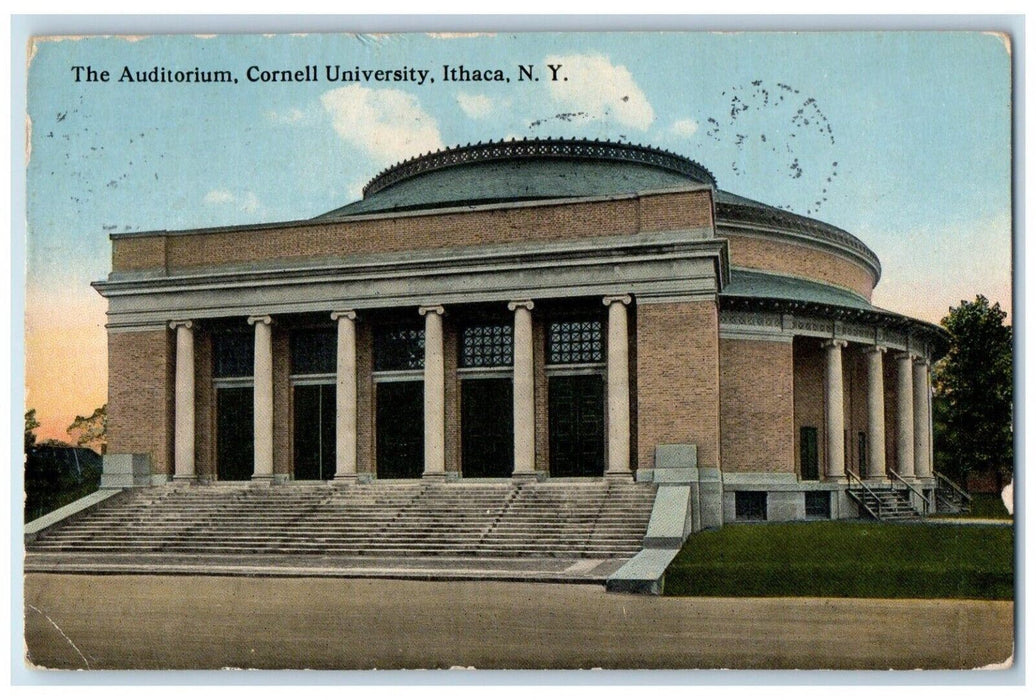 1914 The Auditorium Cornell University Ithaca New York NY Antique Postcard