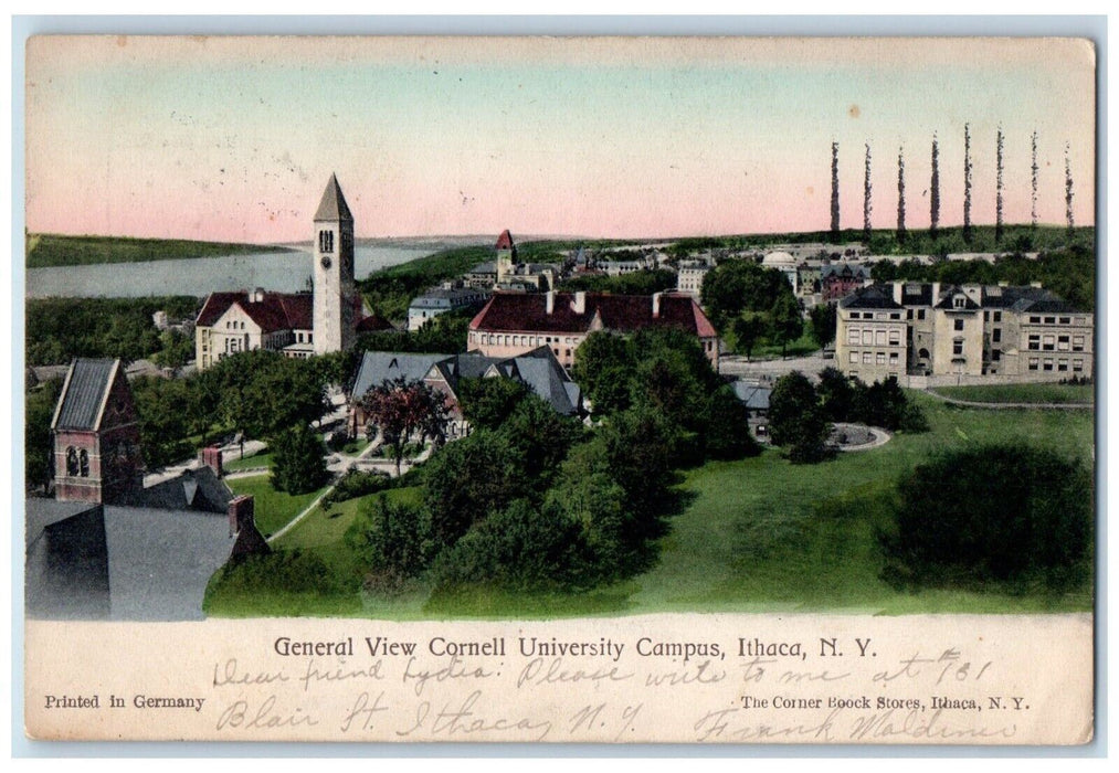 1906 General View Cornell University Campus Ithaca New York NY Antique Postcard