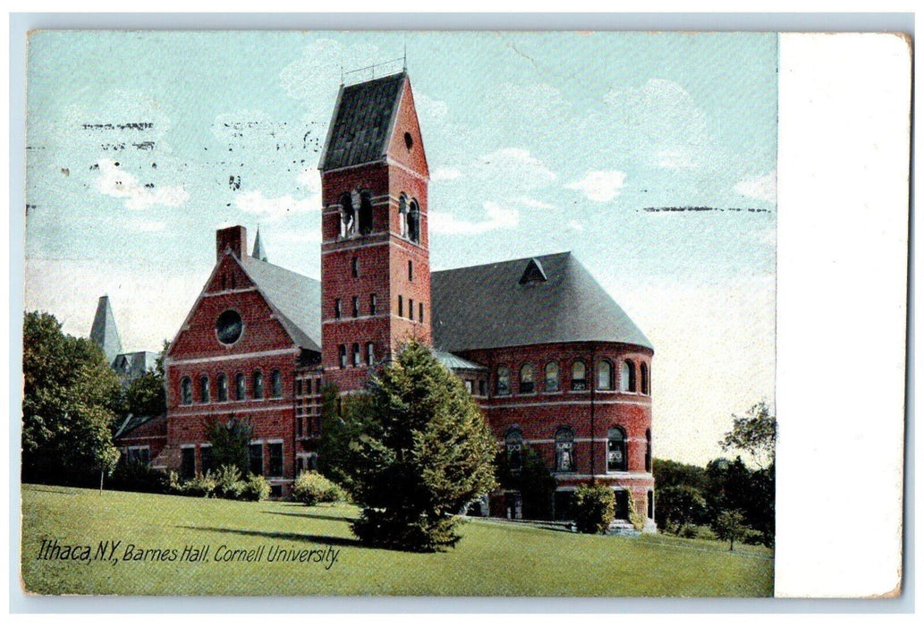 1909 Barnes Hall Cornell University Ithaca New York NY Posted Antique Postcard