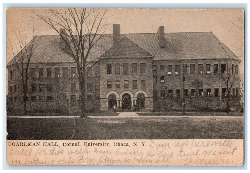 1907 Boardman Hall Cornell University Ithaca New York NY Posted Antique Postcard