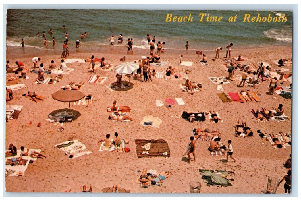 1970 Beach Time At Rehoboth, Rehoboth Beach Delaware DE Posted Vintage Postcard