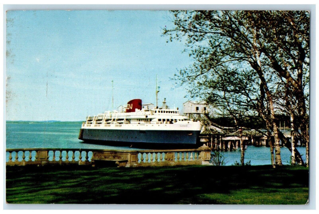1968 The M.V. Bluenose Ferry Service From Bar Harbor Otter Creek ME Postcard