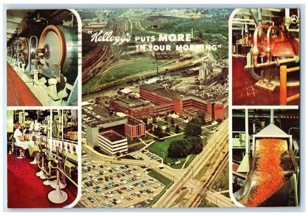 1971 Kellogg's Company Battle Creek Michigan MI, Multiview Vintage Postcard