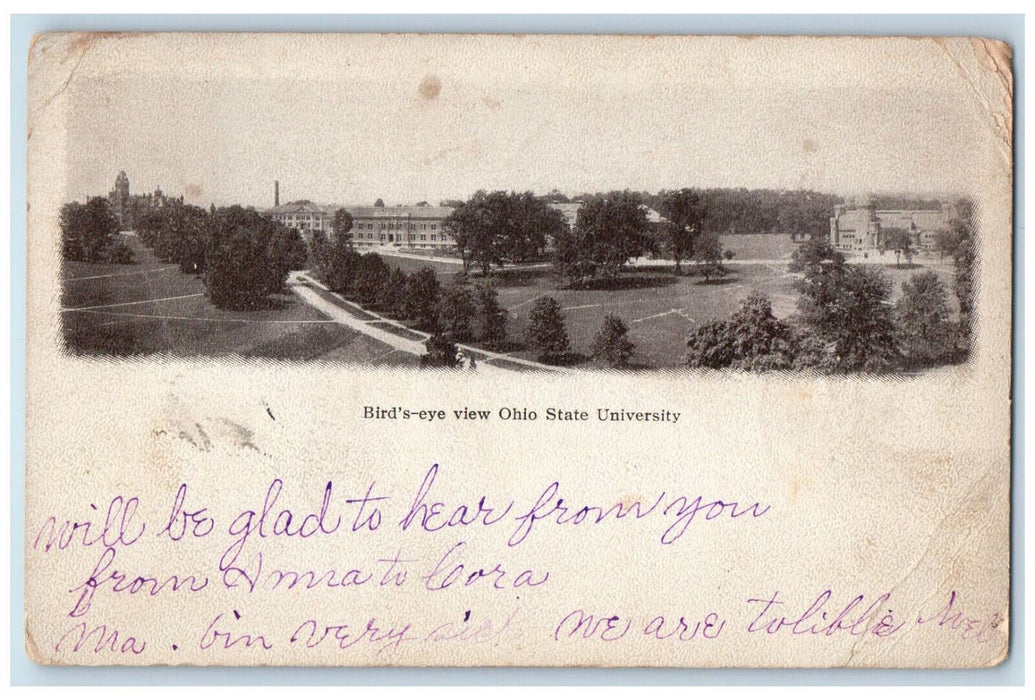 1907 Aerial View Ohio State University Columbus OH Moral OH Postcard