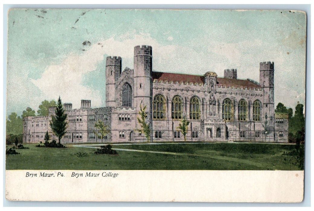 1913 Bryn Mawr College Bryn Mawr Pennsylvania PA Posted Antique Postcard