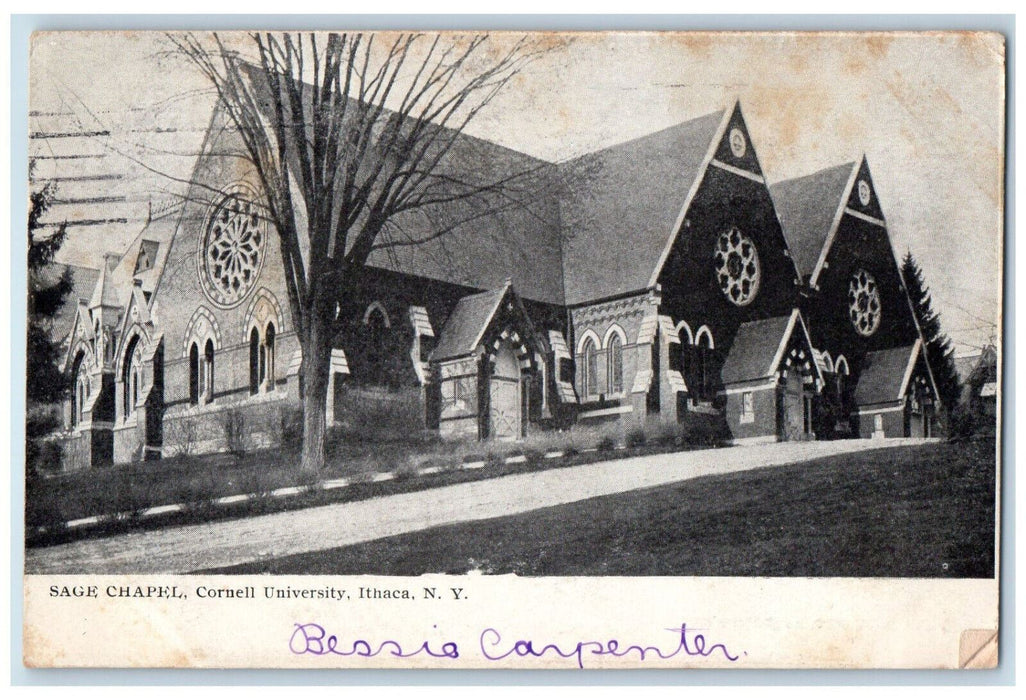 1907 Sage Chapel Cornell University Ithaca New York NY Antique Postcard