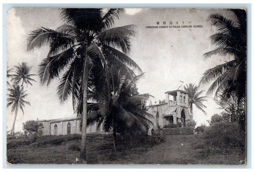 c1910's Christian Church At Palau Caroline Islands Unposted Antique Postcard