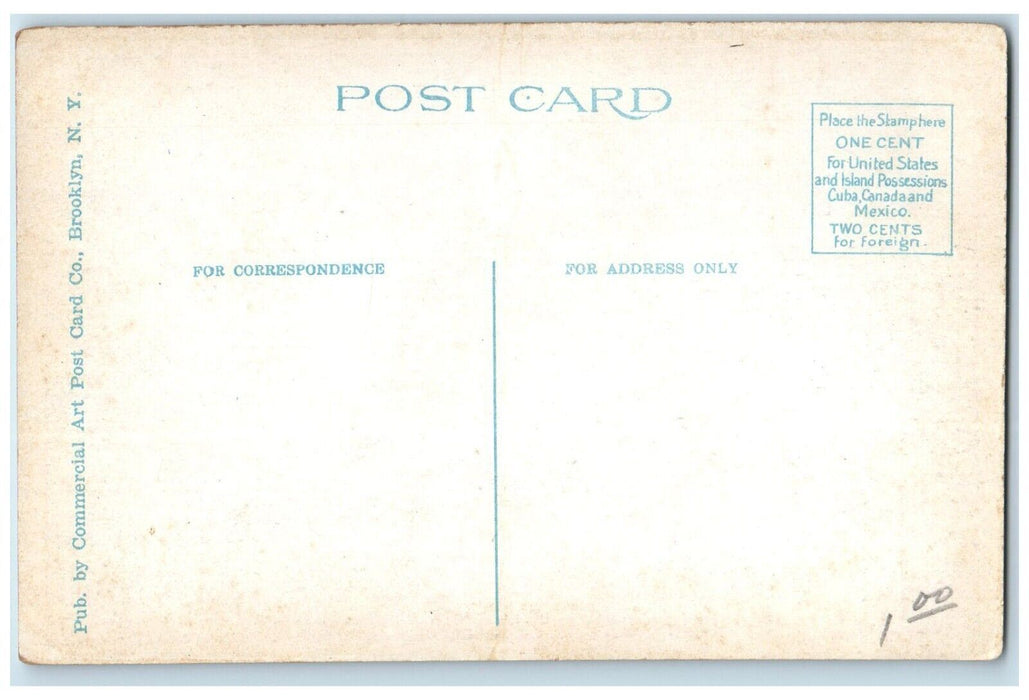 c1920 Soldiers Monument Sculpture Statue Jamaica Long Island New York Postcard