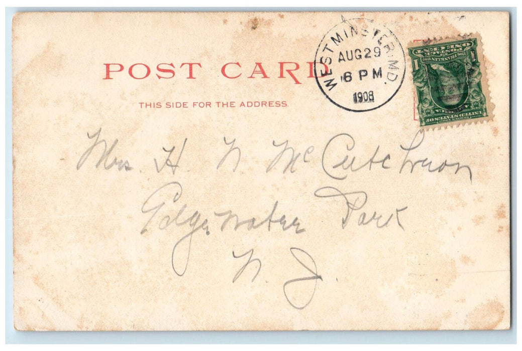 1908 Women's College Baltimore Maryland MD Westminster MD Posted Postcard