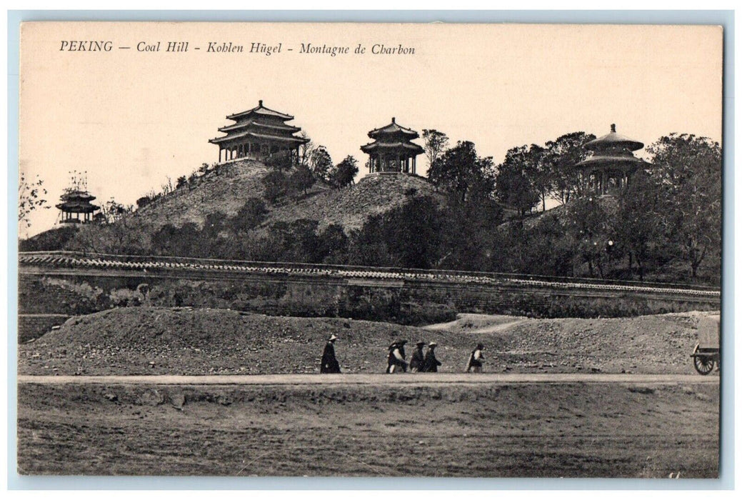 c1910's Peking China, Coal Hill Koblen Hugel Montagne De Cbarbon Postcard