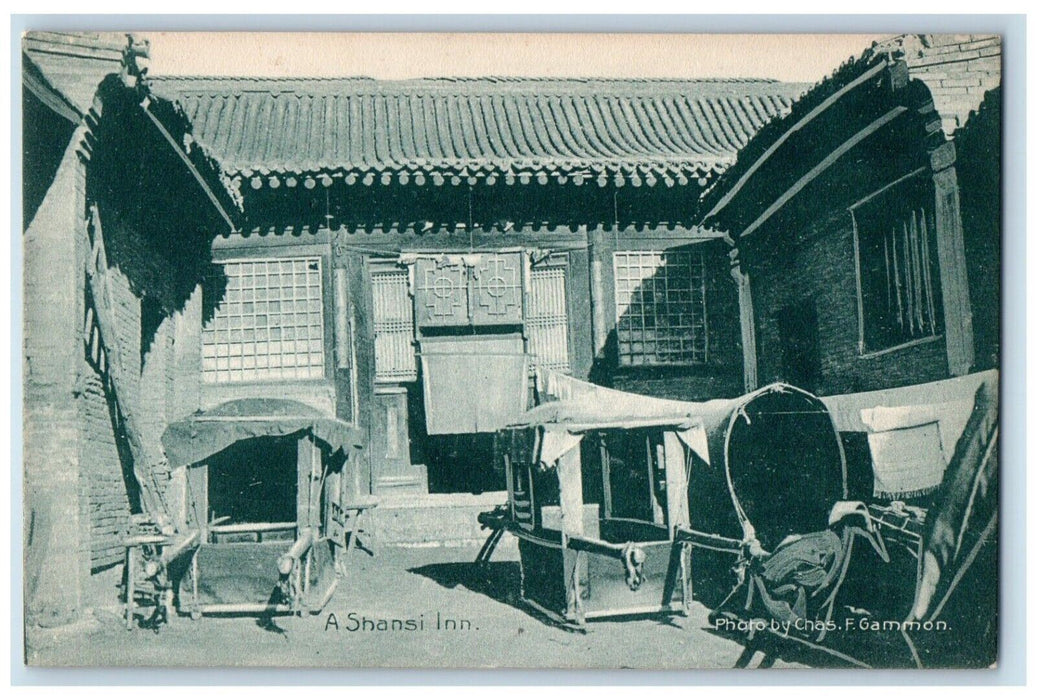 c1910's A Shansi Inn Motel Shansi China Unposted Antique Postcard