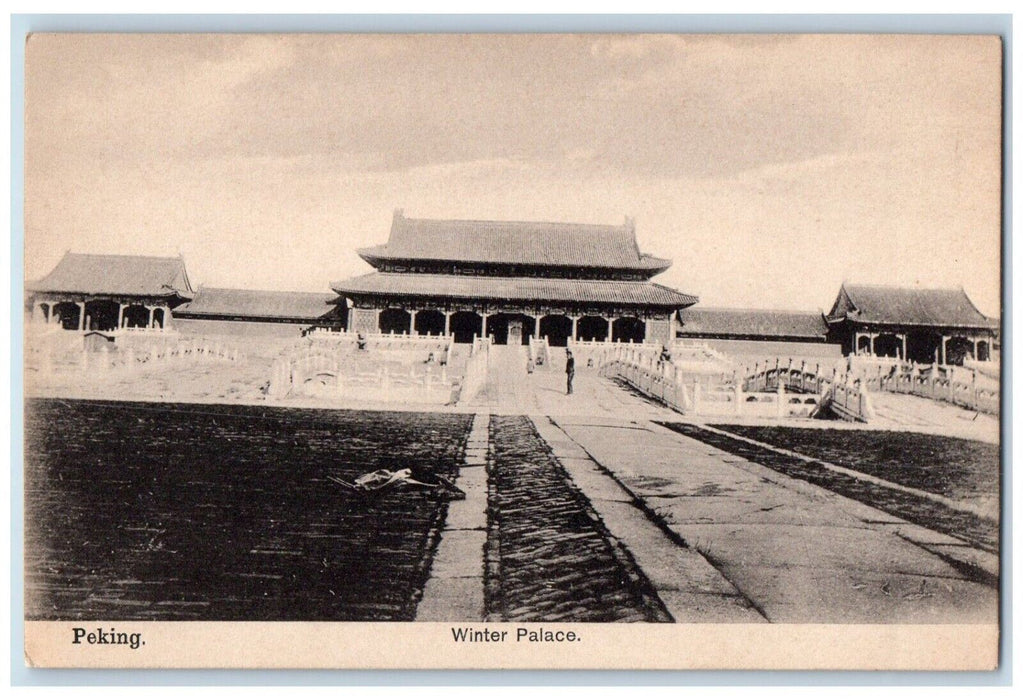c1905 Front View Of Winter Place Peking China Unposted Antique Postcard