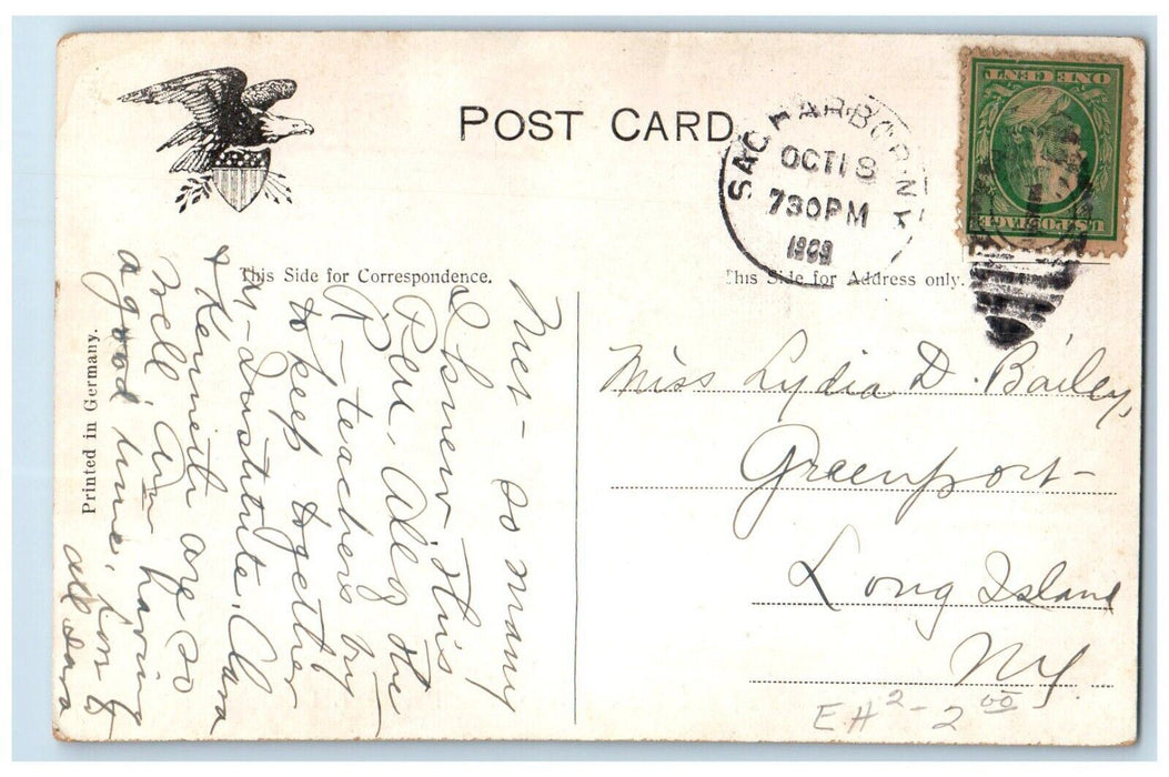 1909 Harbor View Residence Mrs Russell Sage Harbor Long Island New York Postcard