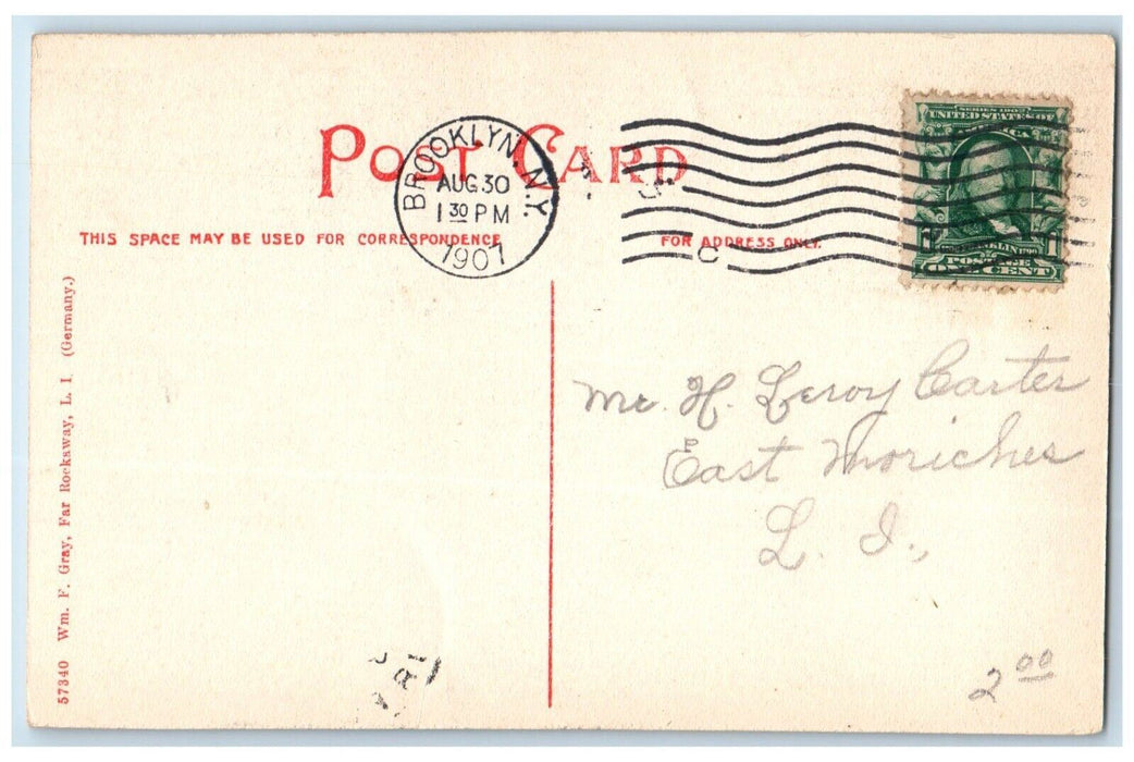 1907 Methodist Church Inwood Exterior Street Road Long Island New York Postcard