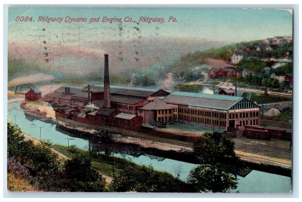 1913 Ridgway Dynamo and Engine Co. Ridgway Pennsylvania PA Posted Postcard