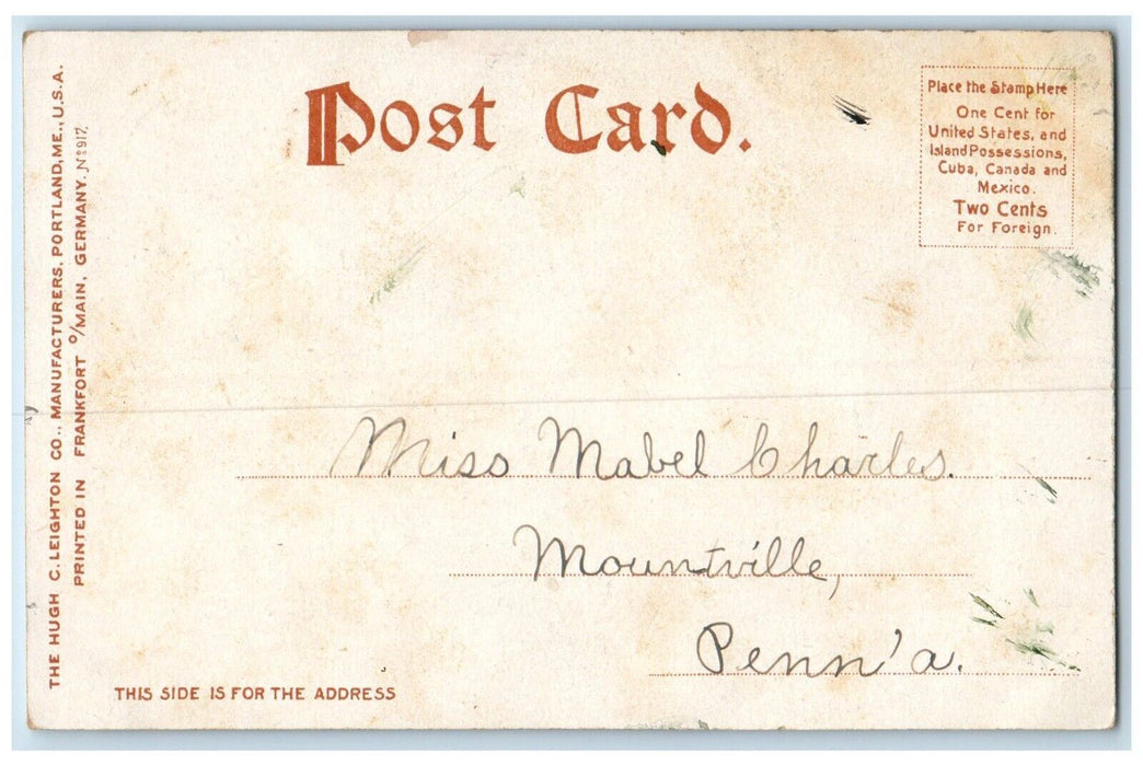 c1905 Adirondack Mountains NY, The Doris Ship Boat Posted Antique Postcard
