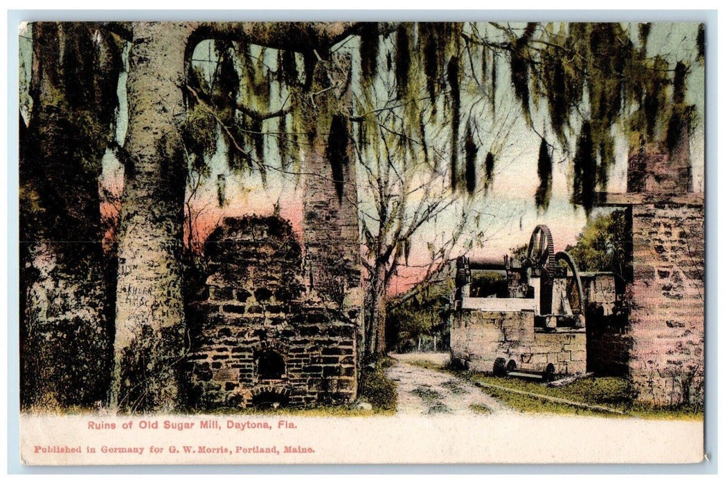 c1905 Ruins Of Old Sugar Mill Daytona Florida FL Unposted Antique Postcard
