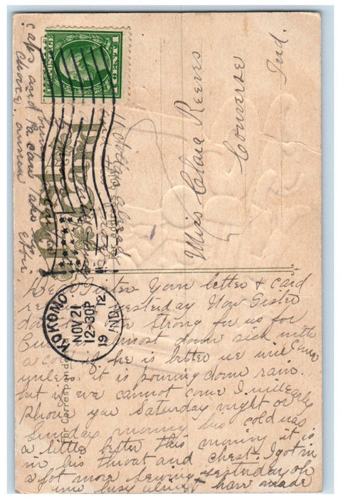 1912 I Dont Know Where Im Going, Car Clock Building Comic Kokomo IN Postcard