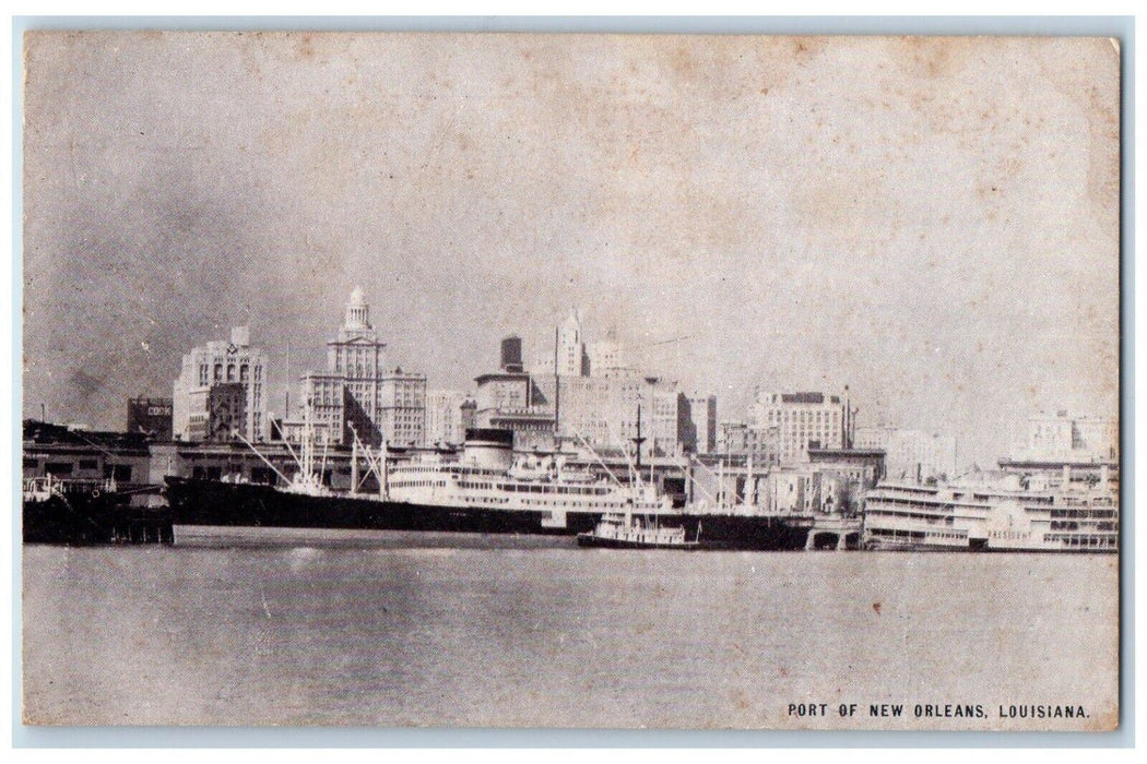 c1910's View Of Port Of New Orleans Louisiana LA Unposted Antique Postcard