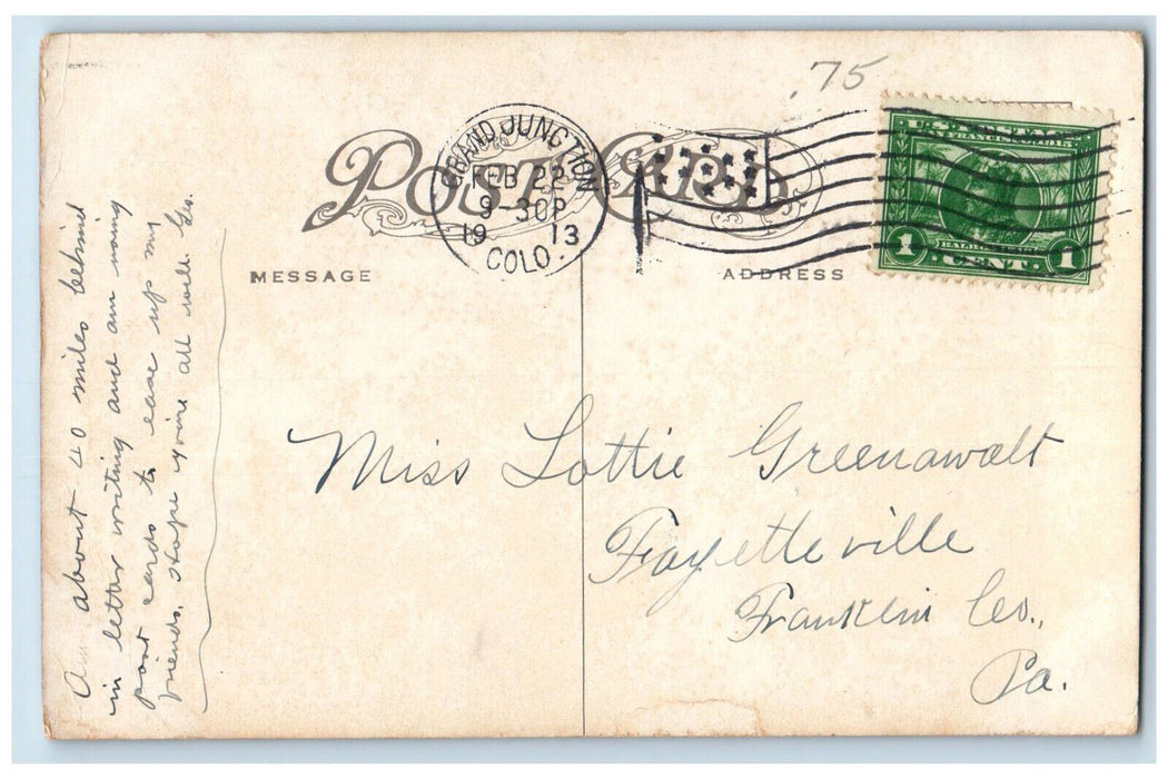 1913 Railroad Train Eagle River Canon Near Bolden Colorado CO Postcard