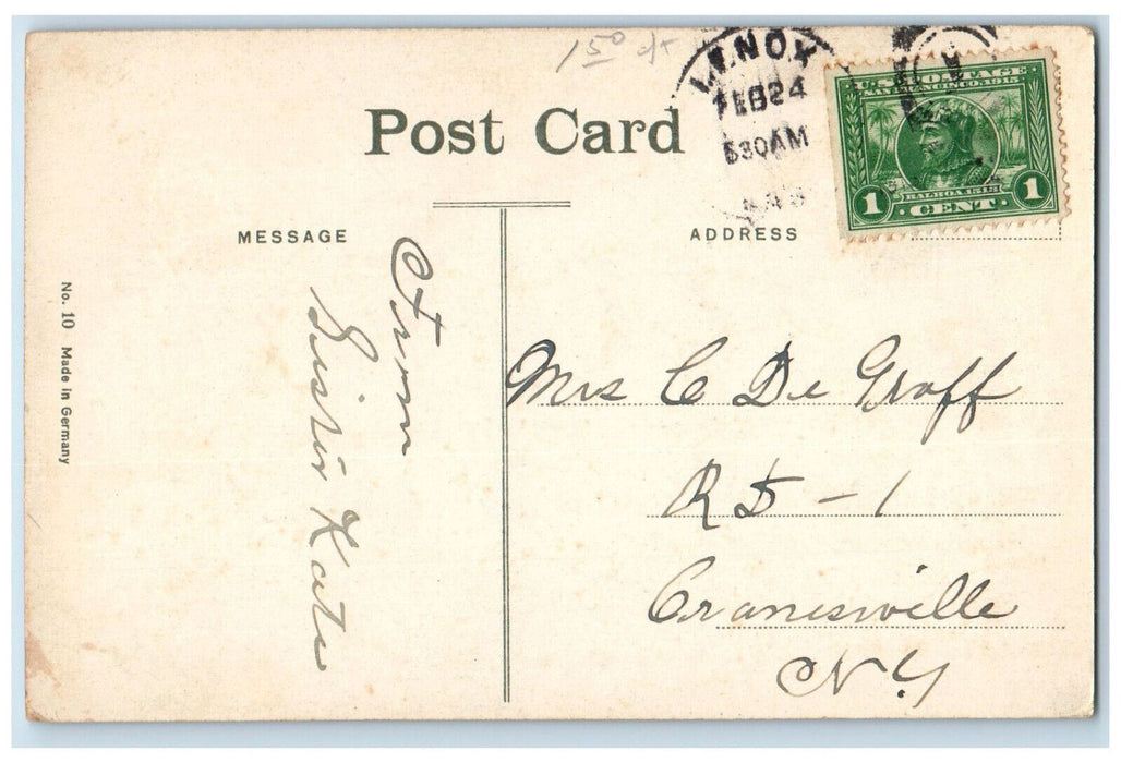 c1910 View from Road Curtis Hotel Lenox Massachusetts MA Posted Antique Postcard
