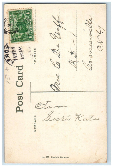 c1910 View from Road Curtis Hotel Lenox Massachusetts MA Posted Antique Postcard