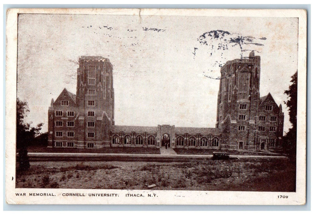 1932 War Memorial Cornell University Ithaca New York NY Posted Antique Postcard