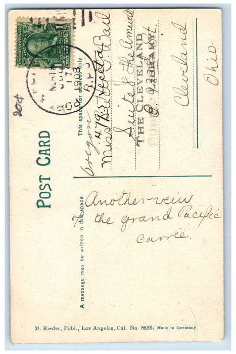 1908 Heceta Head US Light House Oregon OR Antique Posted RPO Postcard