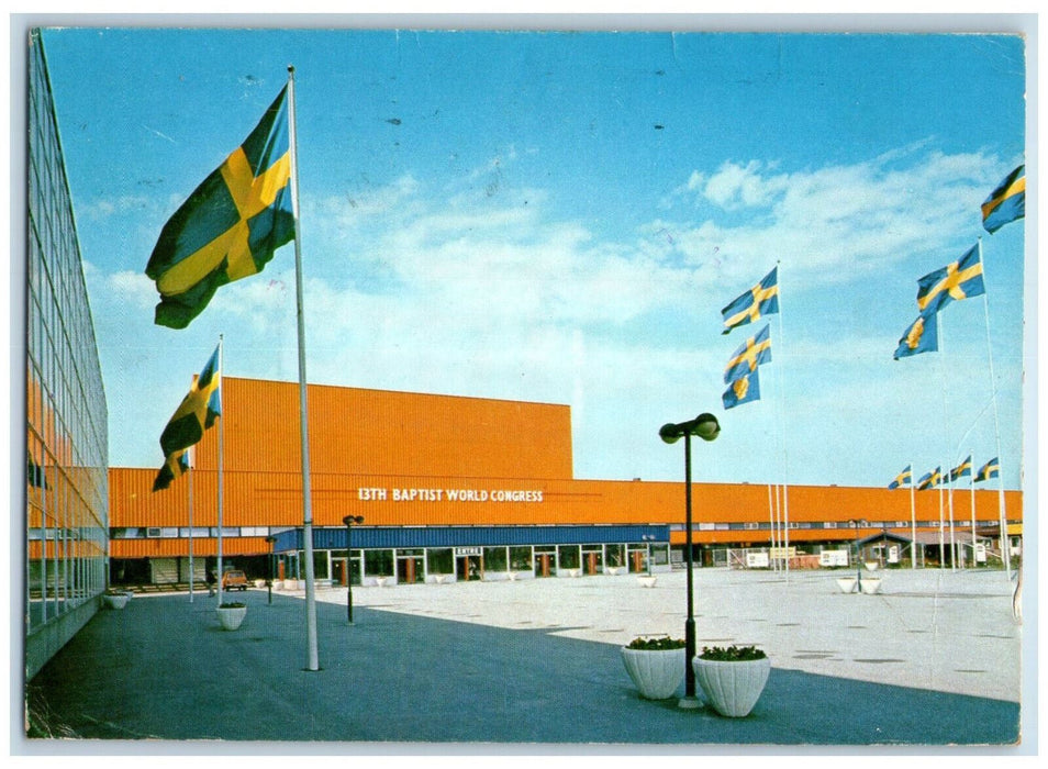 1975 13th Baptist World Congress Stockholm Sweden Vintage Posted Postcard