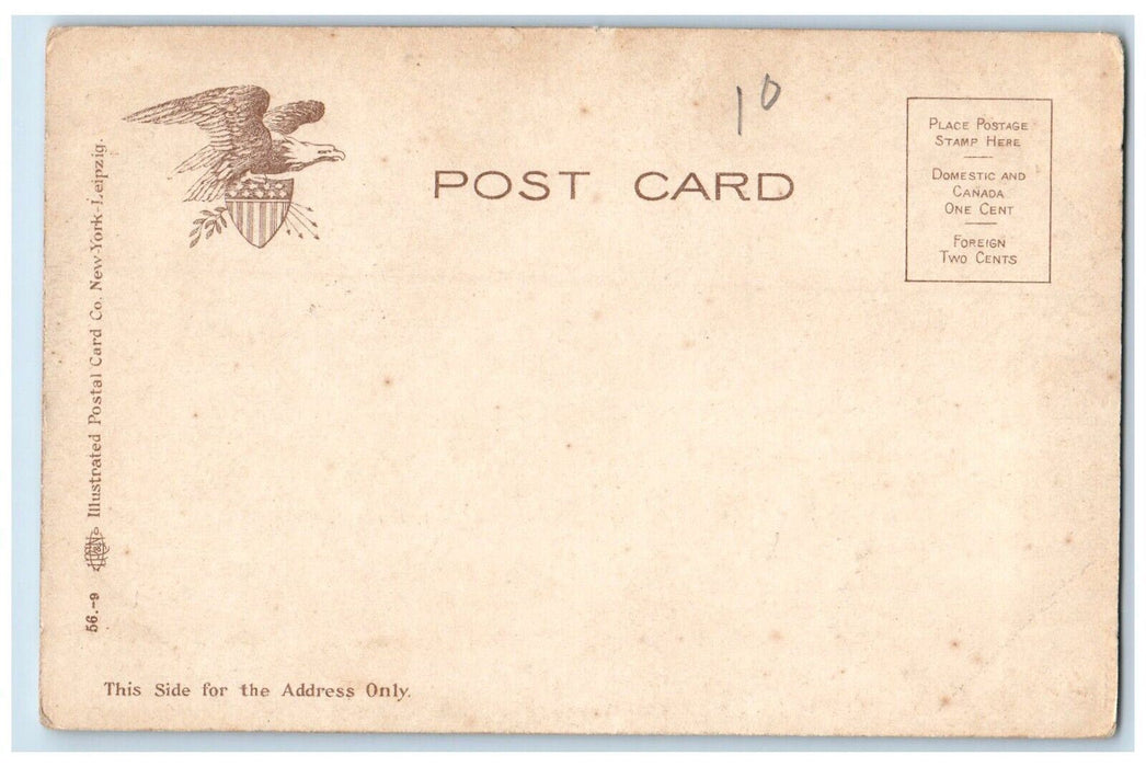 c1910's Canoeing On Sunset Lake Asbury Park New Jersey NJ Antique Postcard