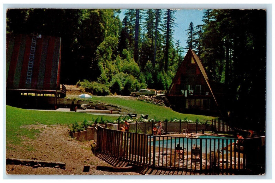 c1910's Cabana Holiday On Redwood Highway Near Piercy California CA Postcard