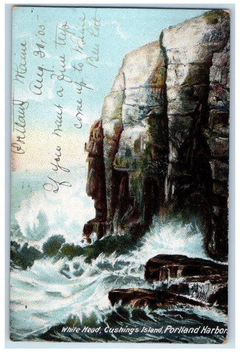 1905 White Head Cushings Island Portland Harbor Maine ME Jamaica NY Postcard