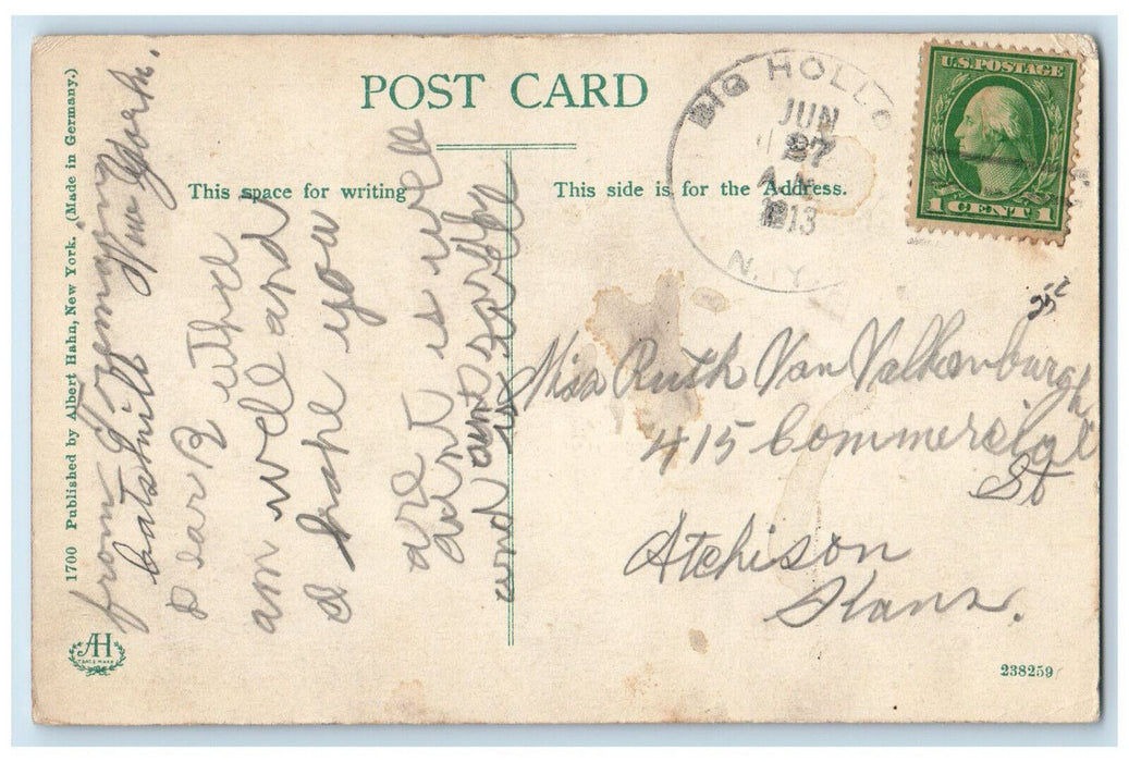 1913 An Old Toll Gate Catskill Mountains New York NY Antique Big Hollow Postcard