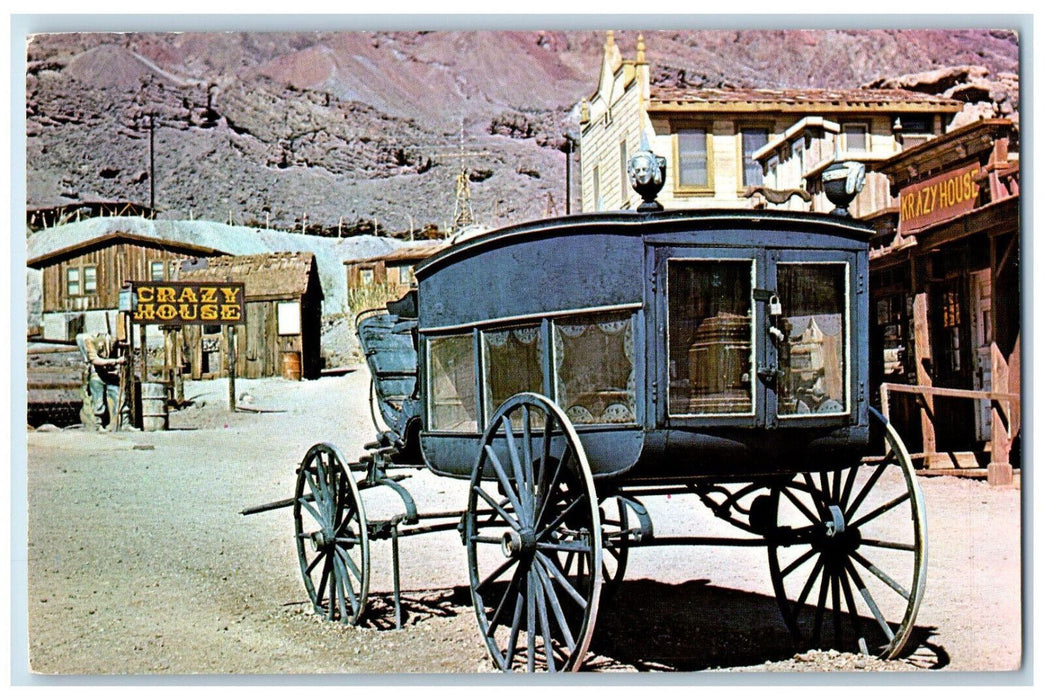 c1960's Horse Drawn Hearse Calico Ghost Town Barstow California CA Postcard