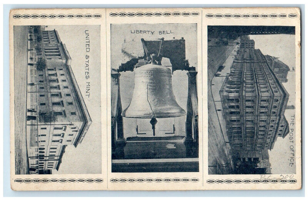 Greetings From Philadelphia Pennsylvania PA, Multiview Antique Postcard