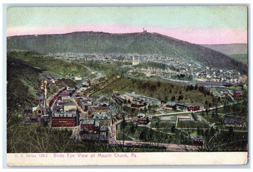 c1905 Birds Eye View Of Mauch Chunk Pennsylvania PA Unposted Antique Postcard