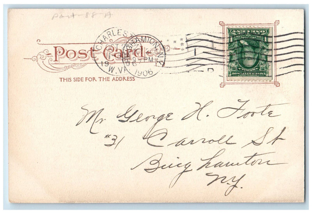 1906 Capitol Street Charleston West Virginia WV Antique Posted Postcard