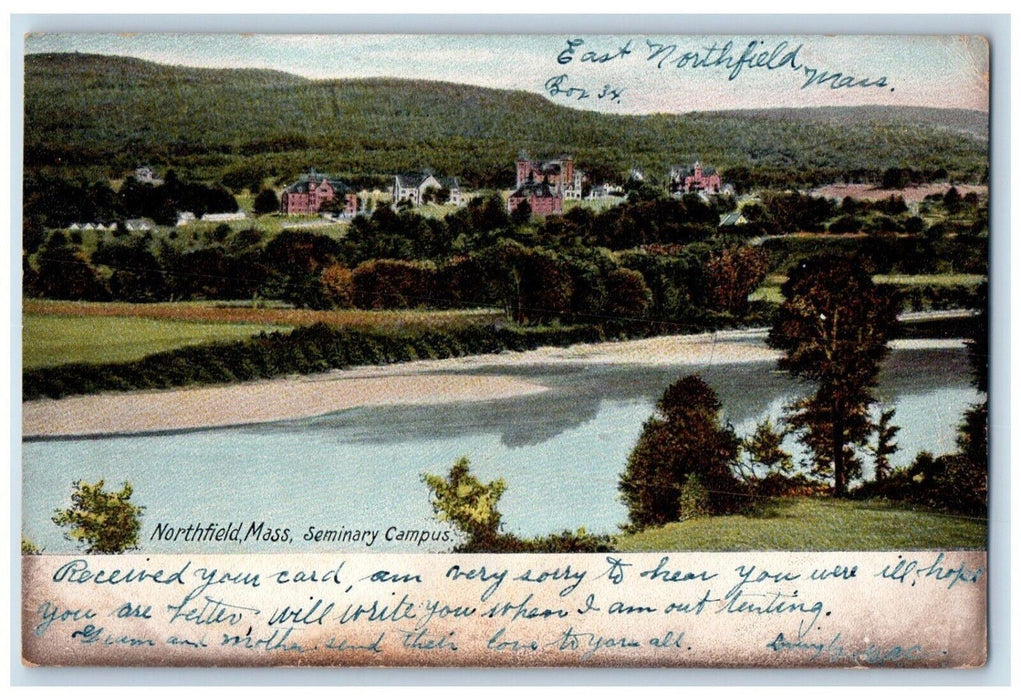 1905 View Of Seminary Campus Northfield Massachusetts MA Antique Postcard