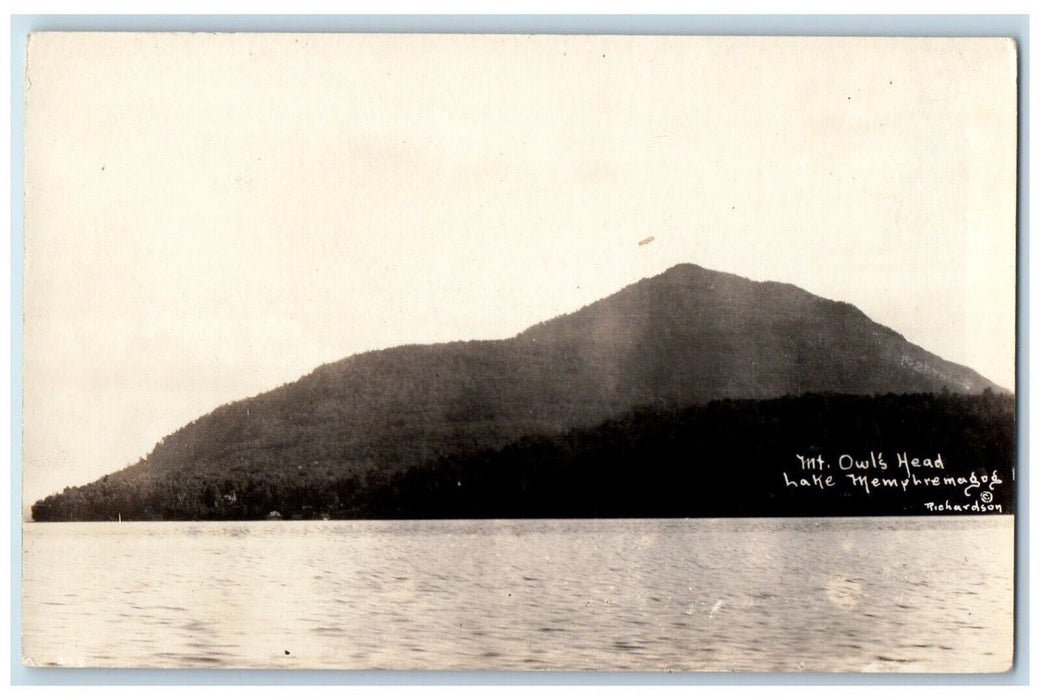 c1910's Mt. Owl's Lake Memphremagog Newport Vermont VT RPPC Photo Postcard