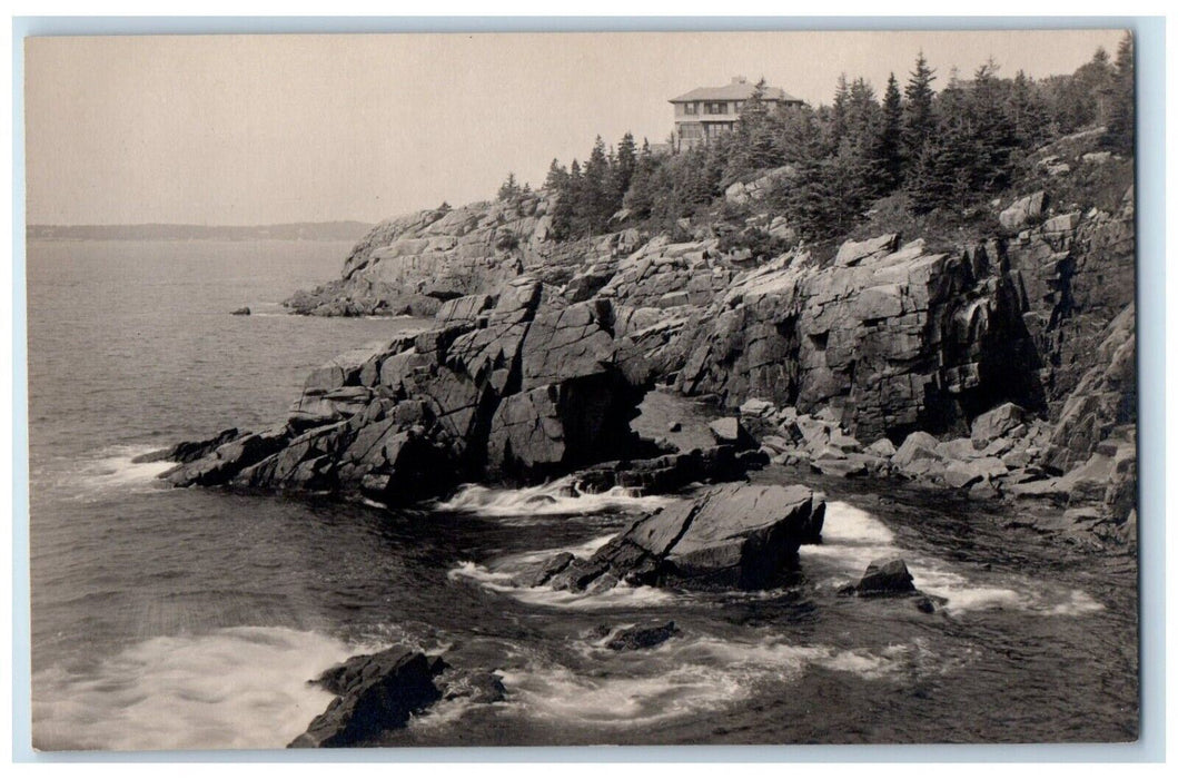 c1910's Shore View Near Raven Cliffs Maine ME RPPC Photo Antique Postcard