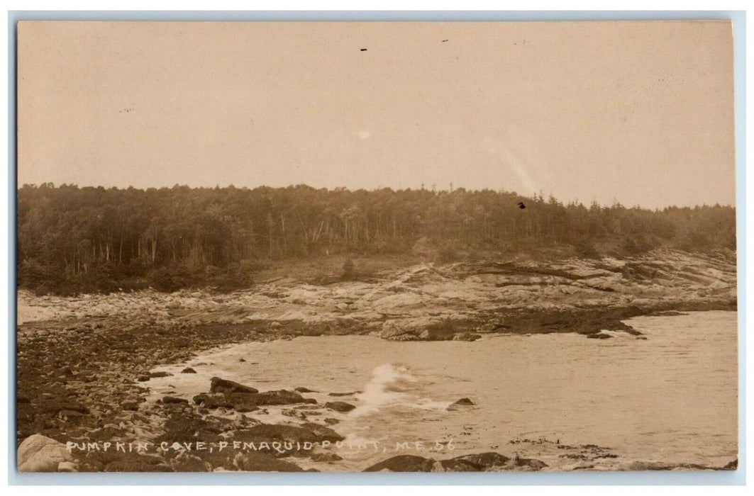 c1910's Pumpkin Cove Pemaquid Point Maine ME RPPC Photo Antique Postcard