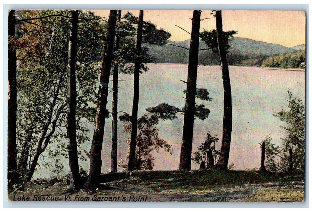c1910 From Sargent's Point Lake Rescue Vermont VT Antique Unposted Postcard