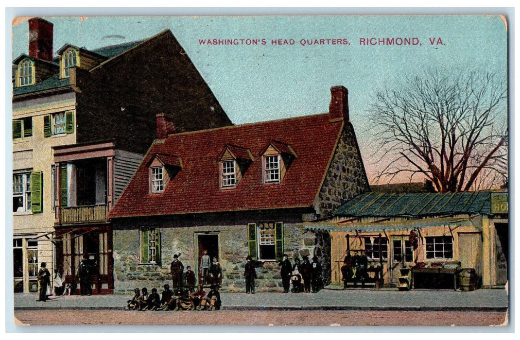 1911 Washington's Head Quarters Richmond Virginia VA Antique Posted Postcard