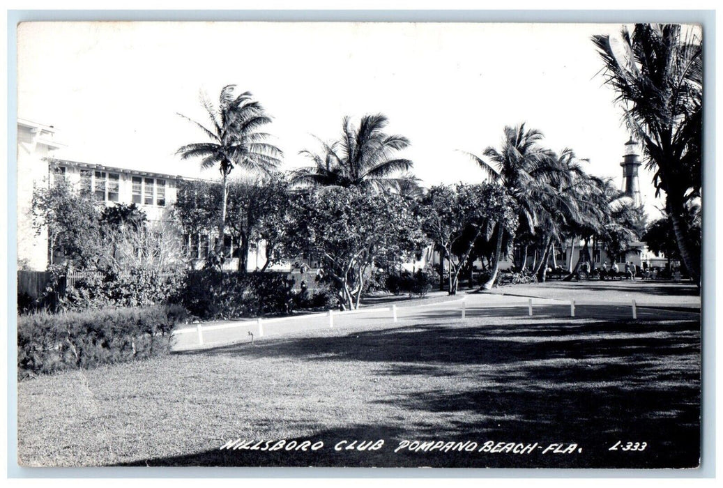 1953 View Of Hillsboro Club Pompano Beach Florida FL RPPC Photo Postcard