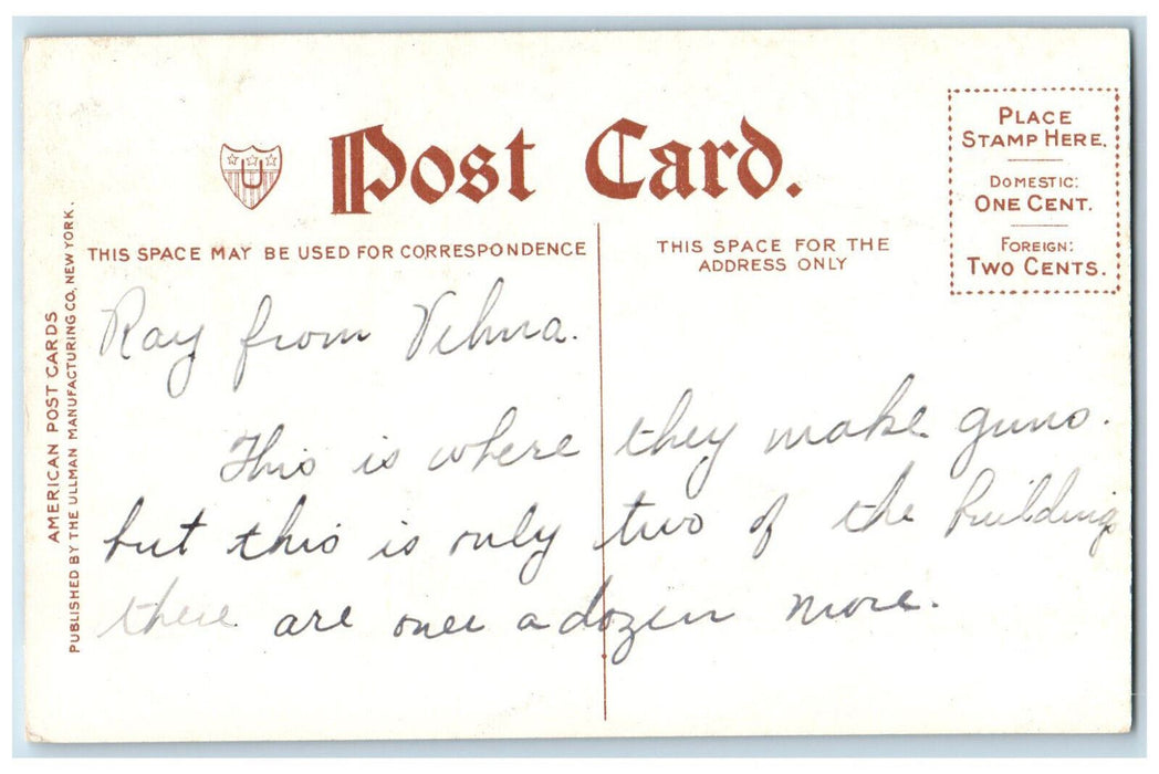 c1910 Testing Cannon in the Armory Grounds Springfield Massachusetts MA Postcard
