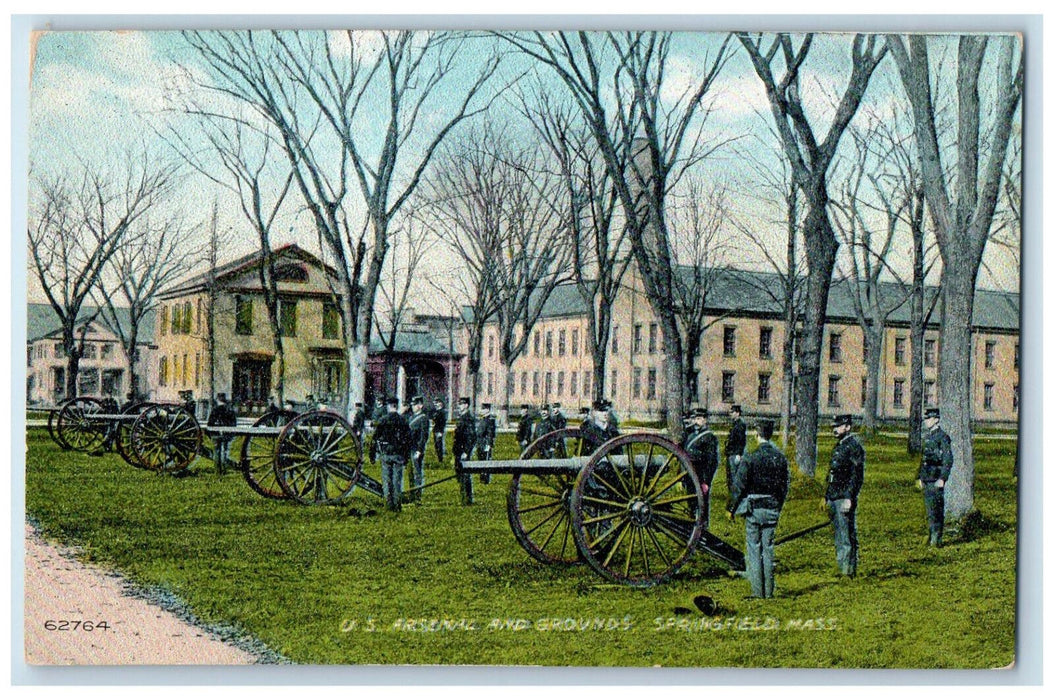 c1910 Cannon US Arsenal and Grounds Springfield Massachusetts MA Postcard