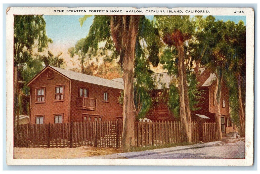 c1910 Gene Stratton Porters Home Avalon Catalina Island California PNC Postcard